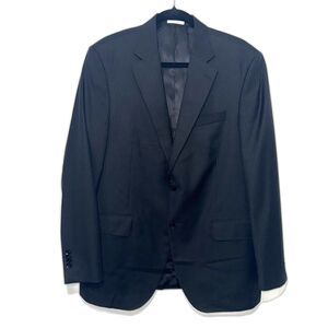 Peter Millar Pinstripe Virgin Wool Blazer - Black 42R